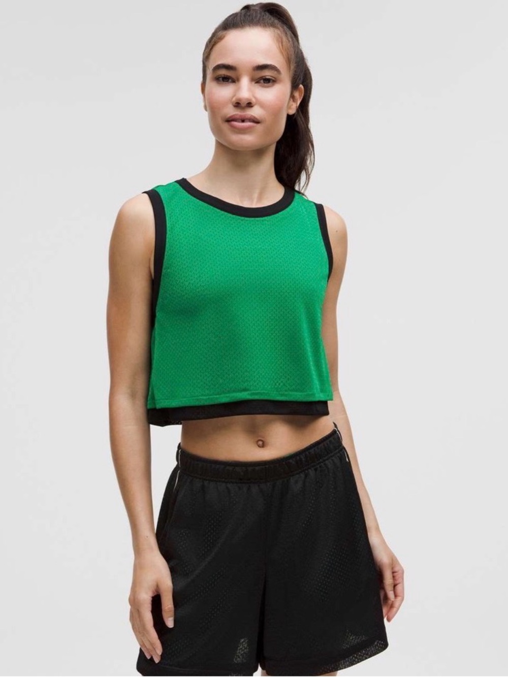 Lululemon Double-Layered Mesh Reversible Tank Top and shorts